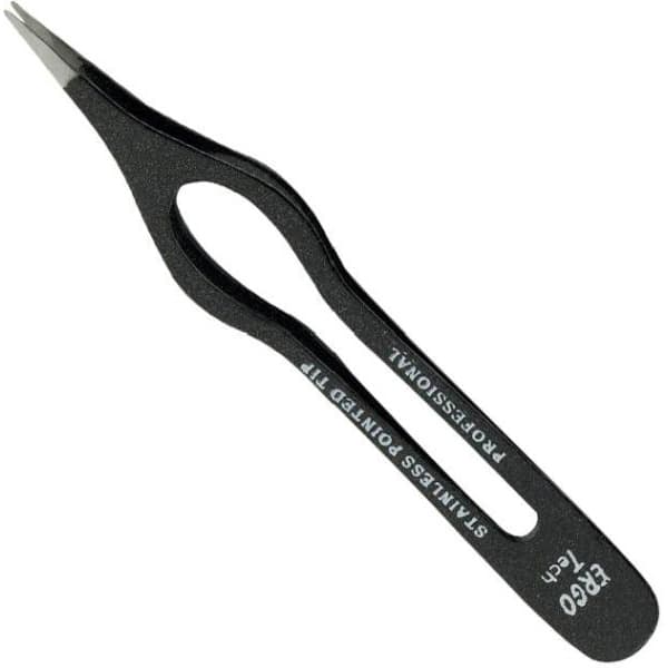 Kiepe Ergo Tech Tweezers Ss Steel - пинцет эргономный с острыми кончиками, эмалированный, 3,9.