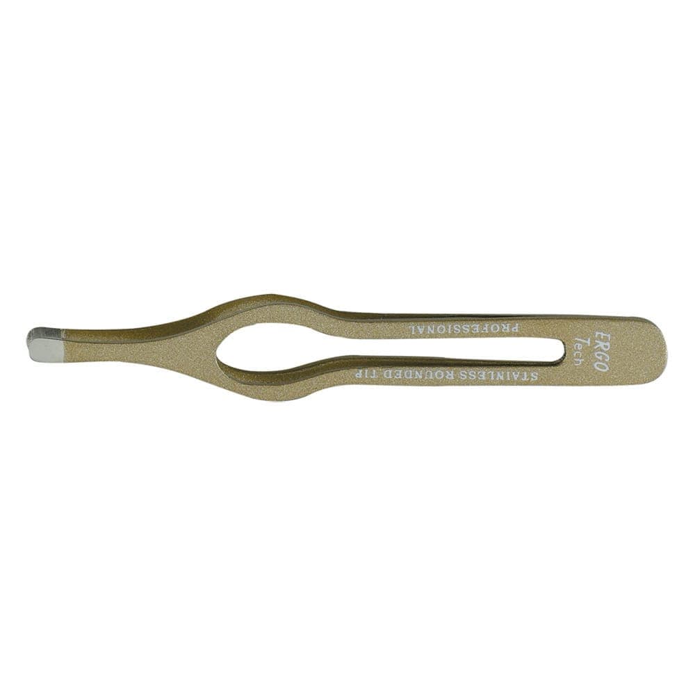Kiepe Ergo Tech Tweezers Ss Steel - пинцет эргономный с закруглёнными широкими кончиками, эмалированный, 3,9.
