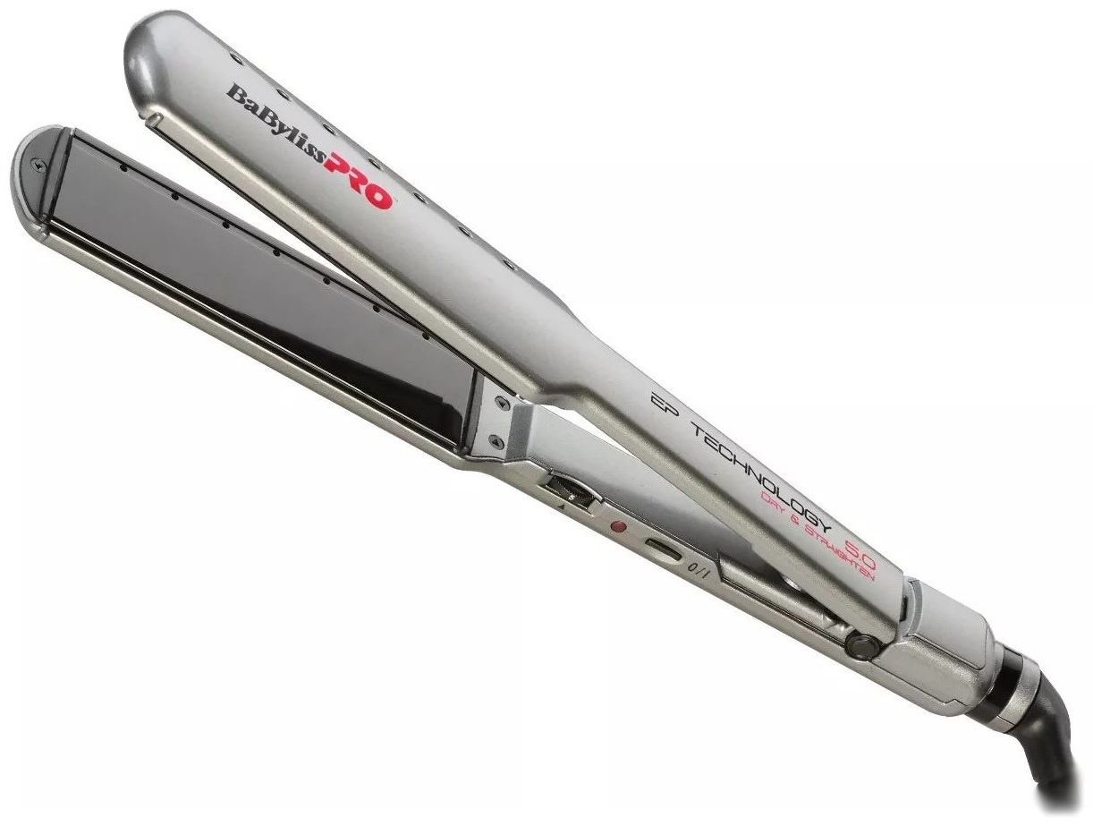 BaBylissPRO  Wet & Dry Straightener - утюжок с микрометрическим металлическим покрытием, нагрев 115-230С.