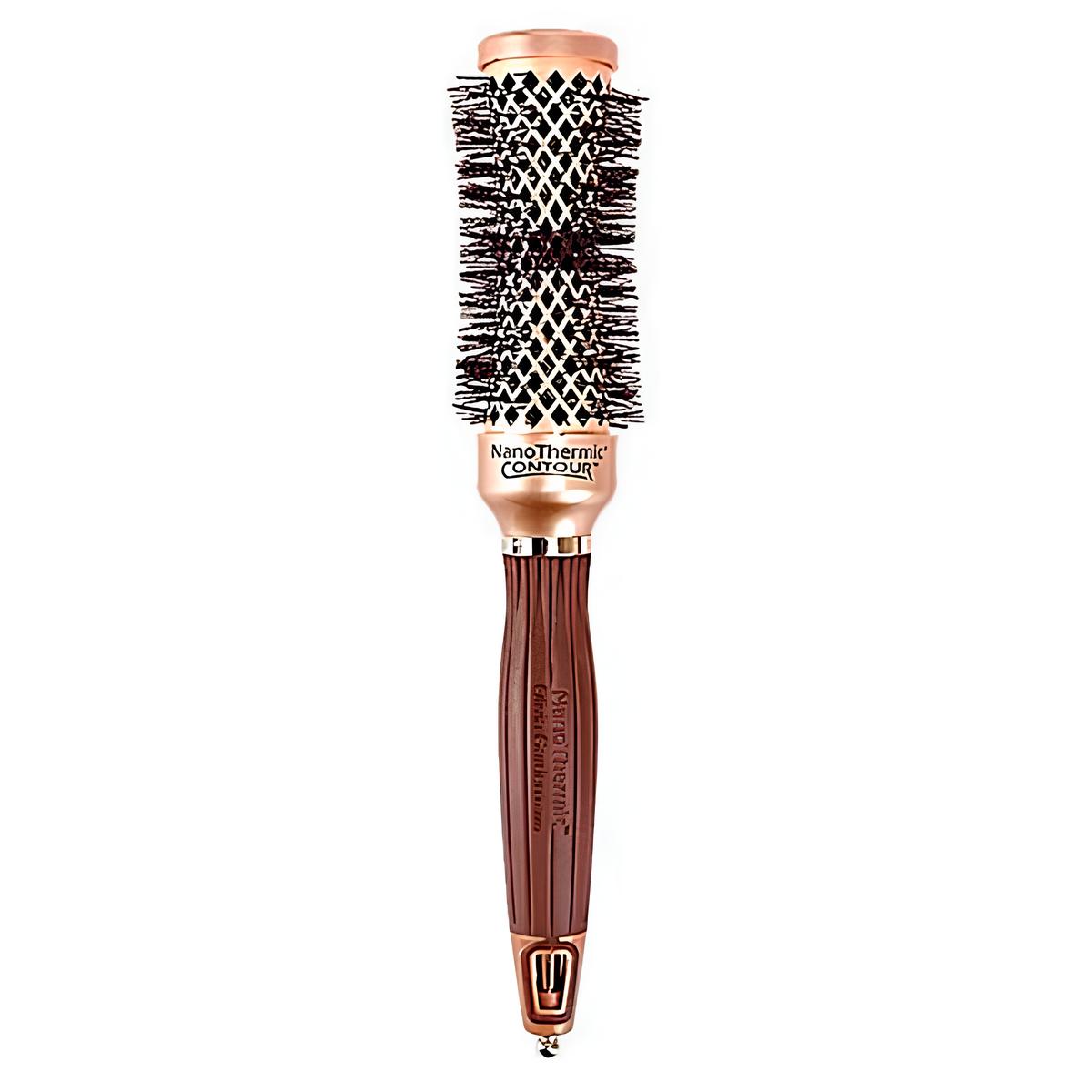 Olivia Garden Nanothermic C + I Contour Thermal - термобрашинг для волос коричневый, 32 мм.