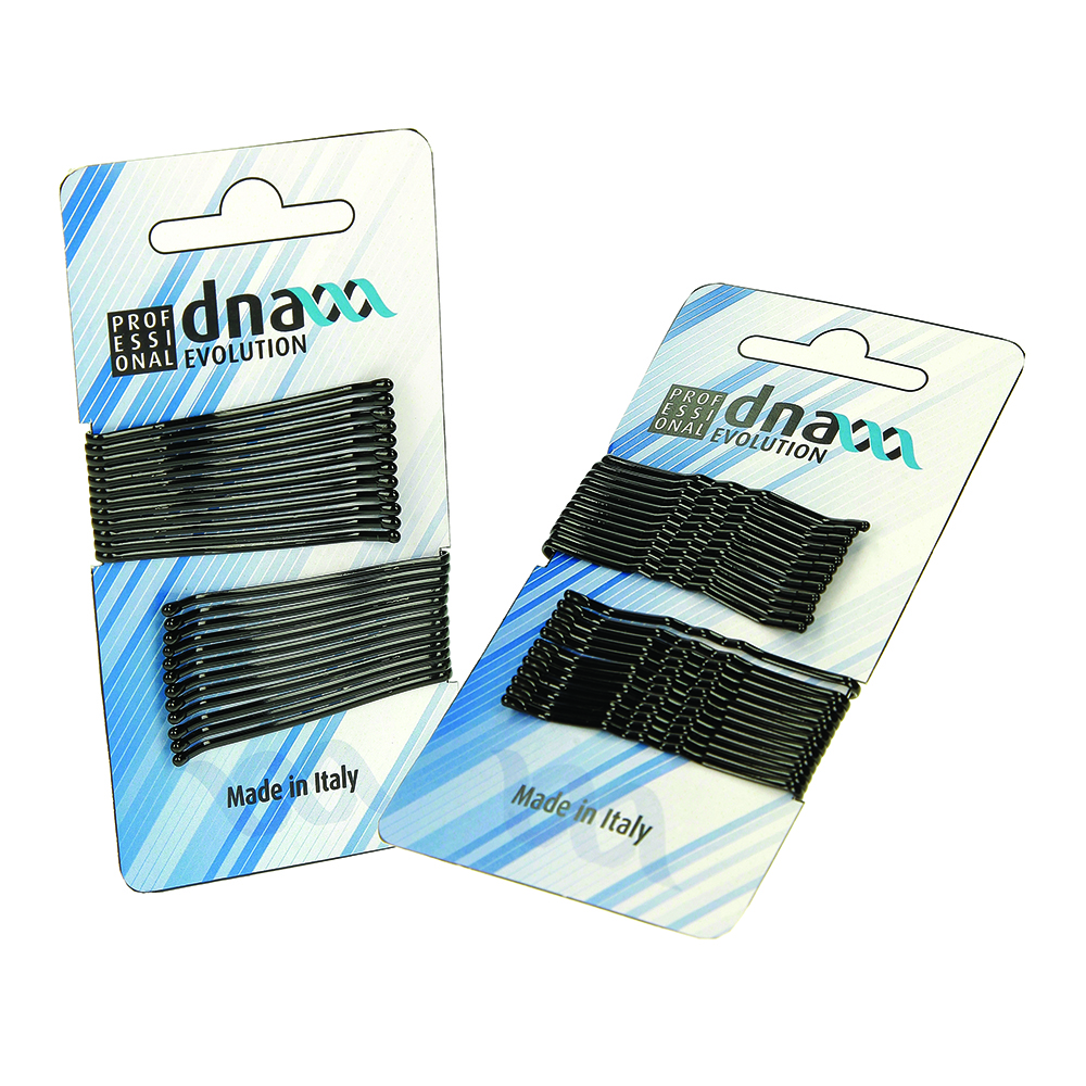 Kiepe Cardboard 24 Pcs Hair Grip Plain Black 2 - невидимки прямые, черный, 5 см., 24 шт.