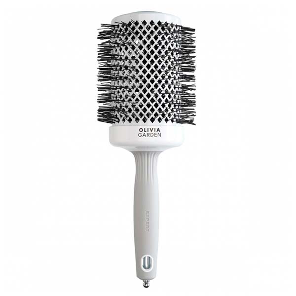 Olivia Garden Expert Blowout Shine White & Grey 65 - термобрашинг для волос серый, 65 мм.