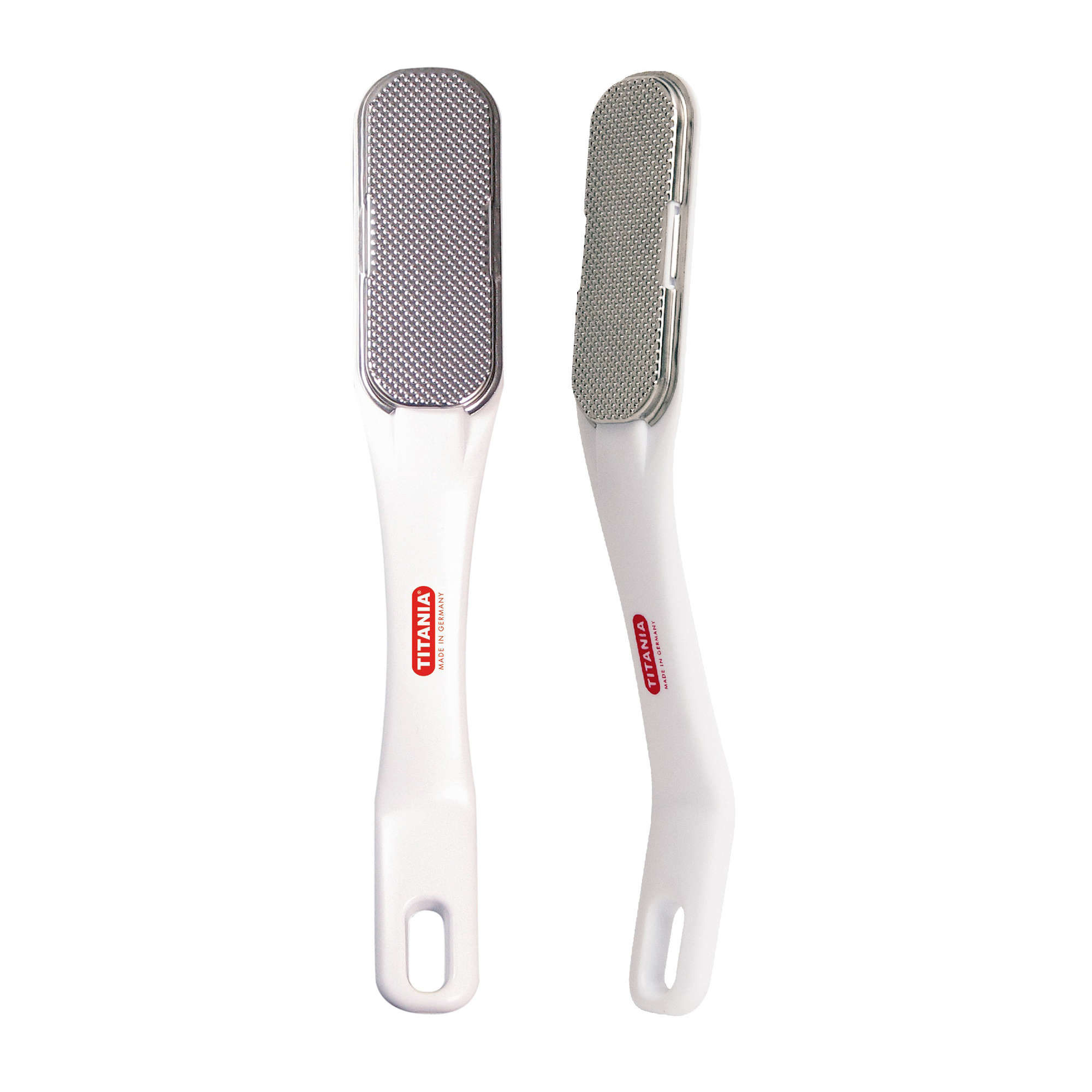 CALLOUS REDUCER,STAINLESS - Терка для ног с изогнутой ручкой, металлическая мягкая
