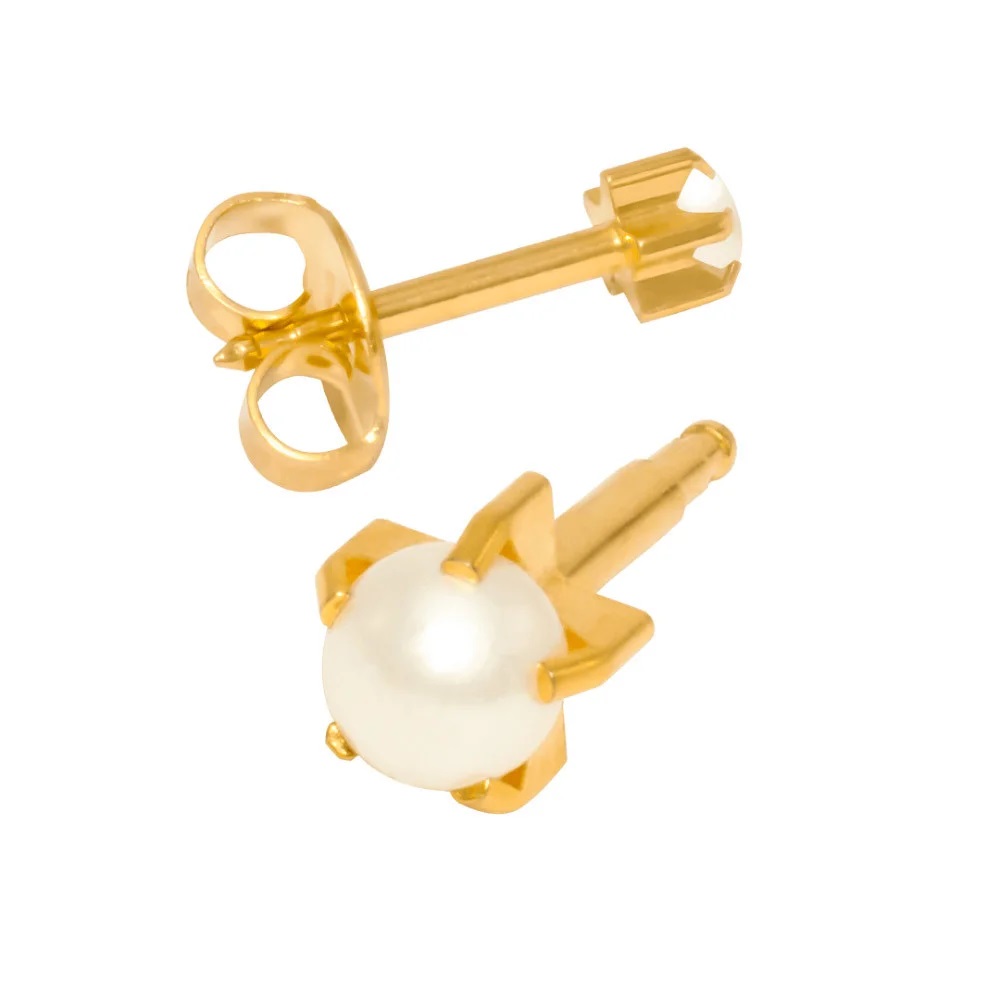 MAXI PEARL TIFFANY Серьги для прокола в Крапане, ЖЕМЧУГ MAXI с позолотой