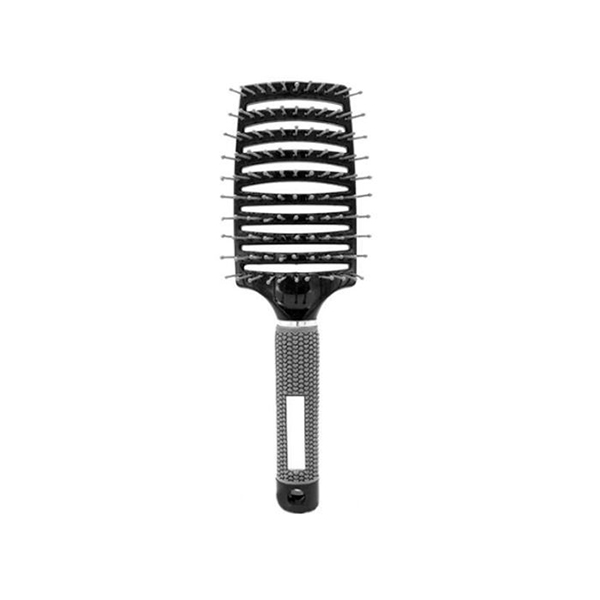 Kiepe Hair Brush Metal Effect - расческа, для укладки и распутывания волос, овальная,11 рядов.