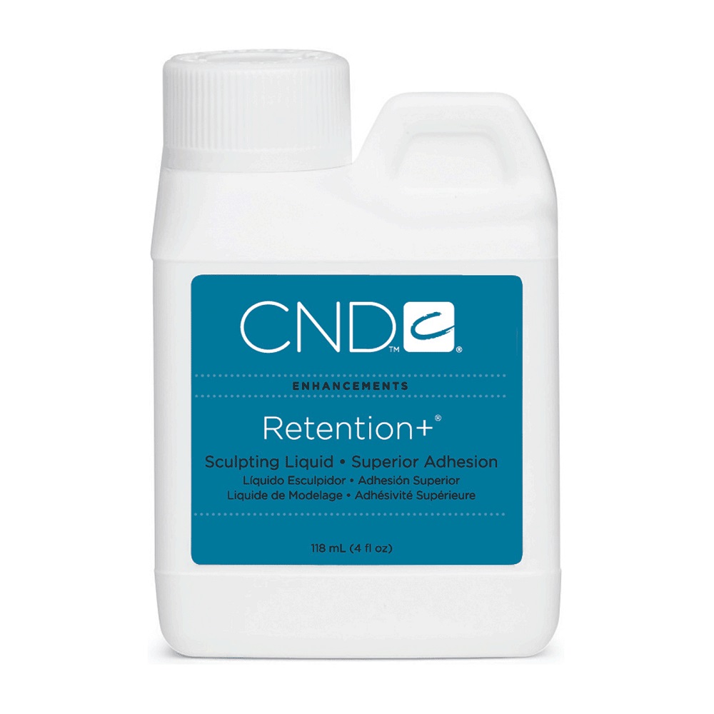 "RETENTION+" -  Беспраймерный ликвид для работы с  искуственными ногтями, с тенденцией к отслаиванию, 118мл.