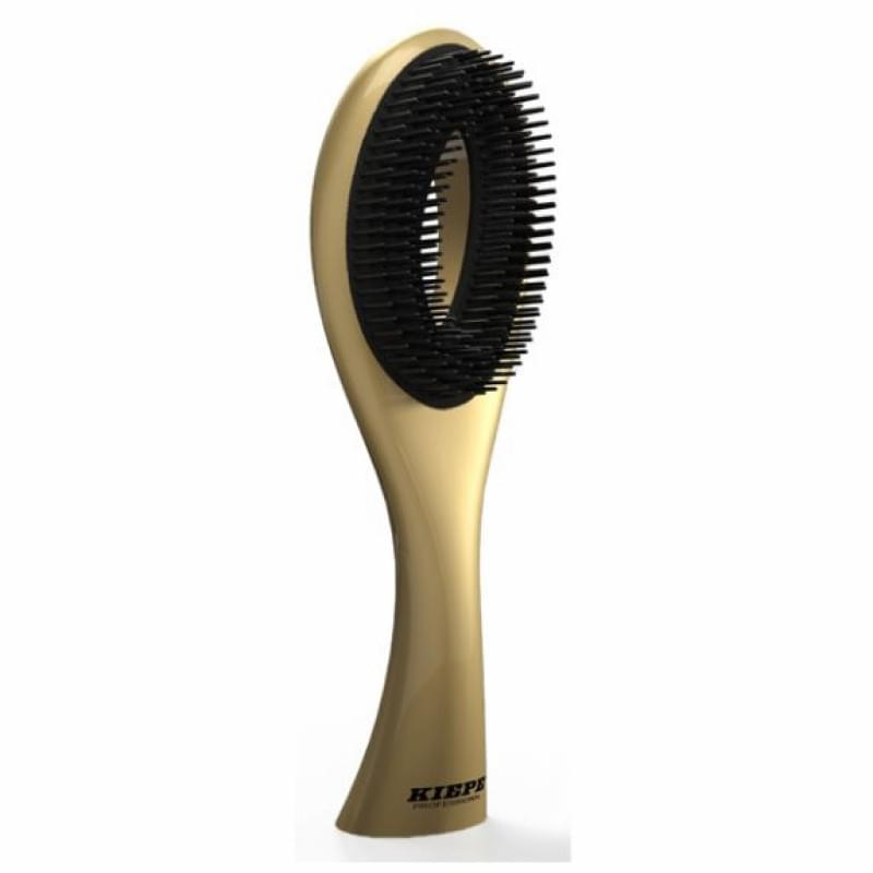 Kiepe Detangle Brushes - Расческа "EXELLENCE", для укладки и распутывания длинных волос, овальная с отверстием в центре для вентиляции. 10 рядов.
