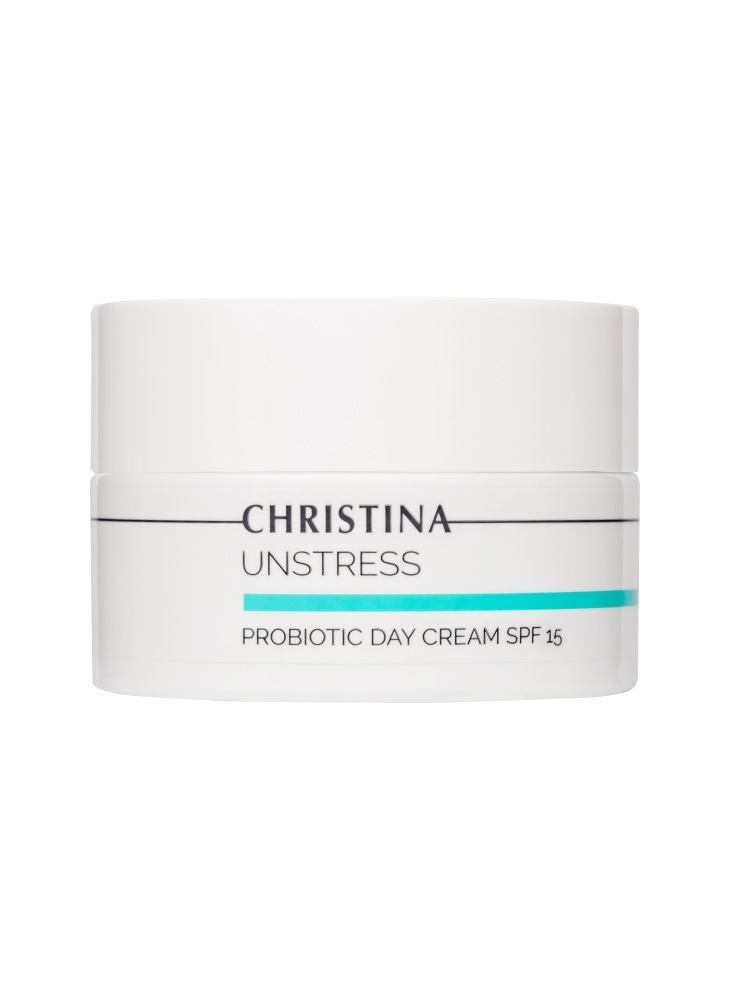CHRISTINA Unstress Probiotic Day Cream SPF 15 - дневной крем с пробиотическим действием SPF 15, 50 мл.