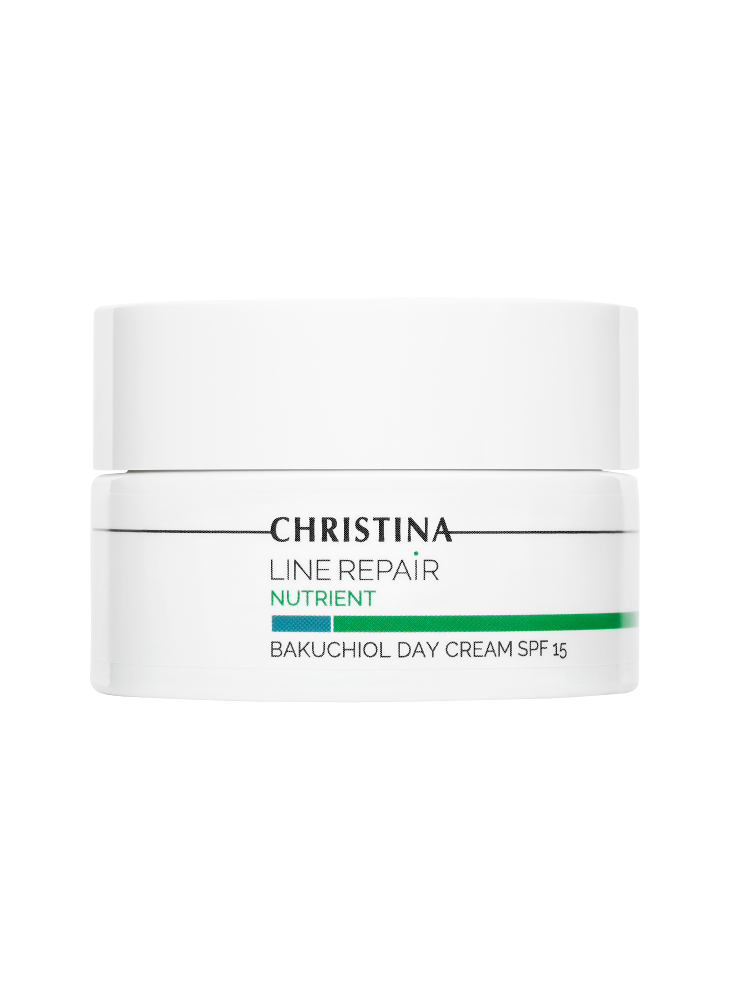 CHRISTINA Line Repair Nutrient Bakuchiol Day Cream SPF 15 - дневной крем с бакучиолом SPF 15, 50 мл.